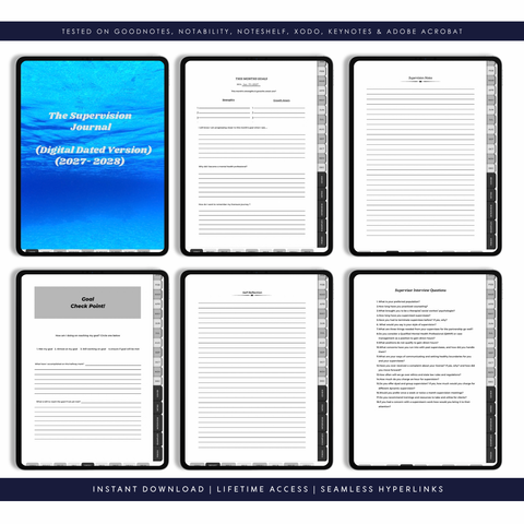 The Digital Supervision Journal | Dated 12-Month Counseling Journal ( 2027-2028)
