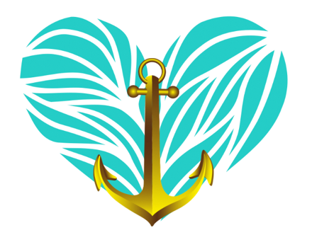 LaMé Essentials heart and anchor logo